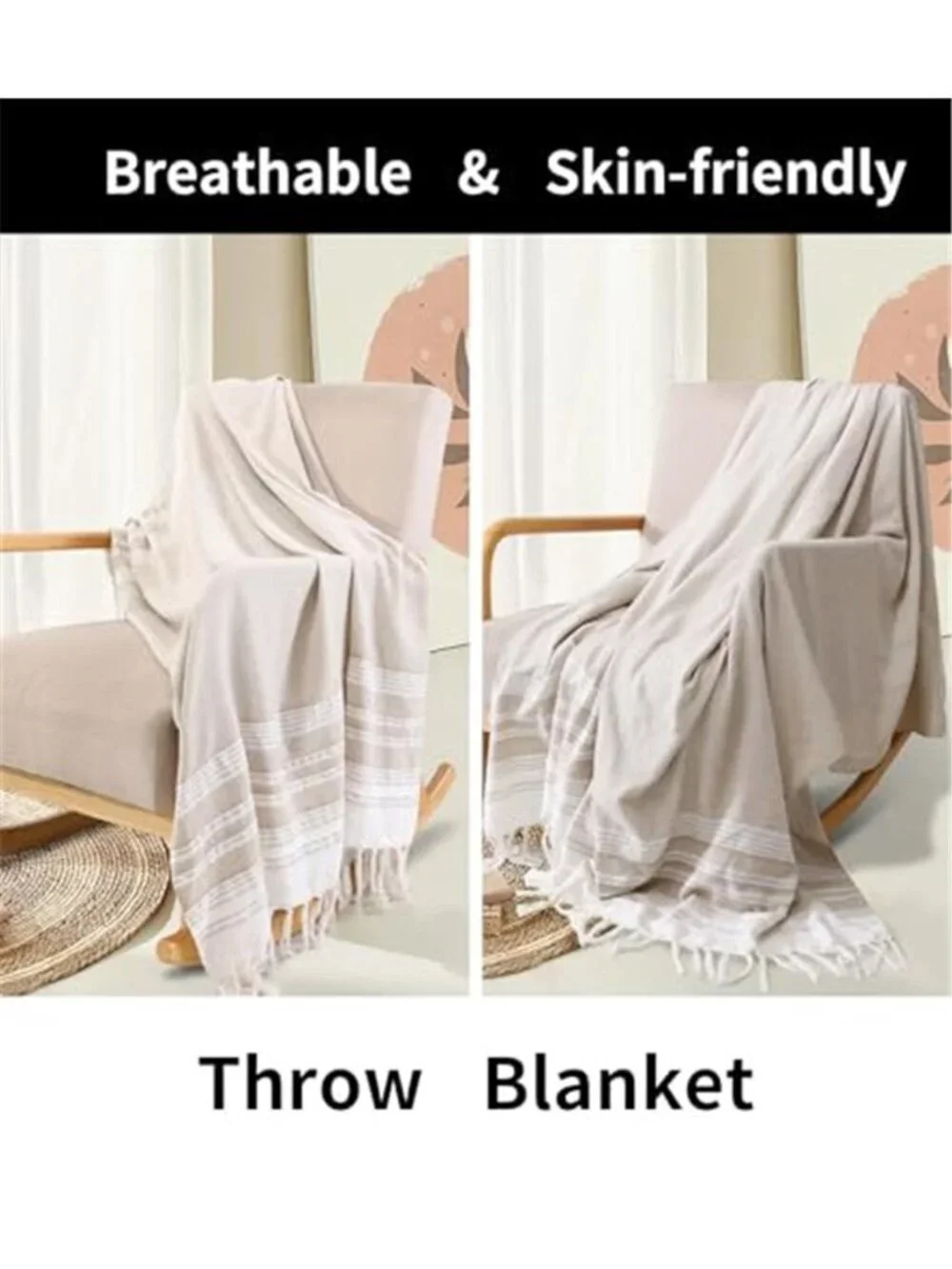 Extra Large Turkish Beach Towel Blanket Picnic Camping Mat Oversized Teal Serape
